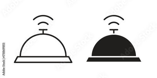 Bell concierge icon, vector graphics collection. logotype graphic art design