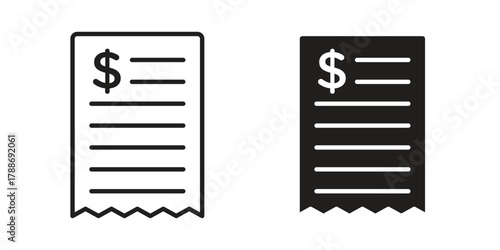 Bill icon, vector graphics collection. logotype graphic art design