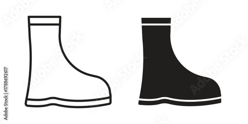 Boot icon, vector graphics collection. logotype graphic art design