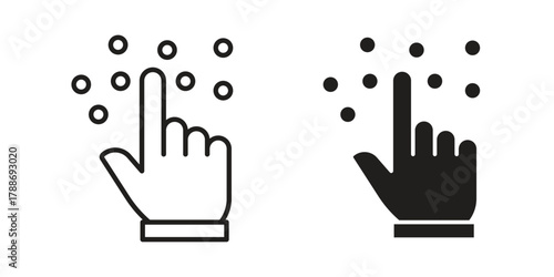 Braille icon, vector graphics collection. logotype graphic art design