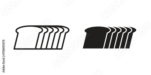 Bread loaf icon, vector graphics collection. logotype graphic art design