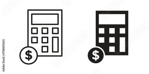 Budget icon, vector graphics collection. logotype graphic art design