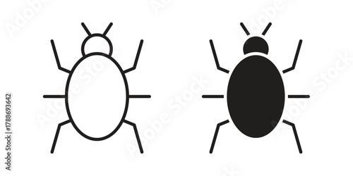 Bugs icon, vector graphics collection. logotype graphic art design
