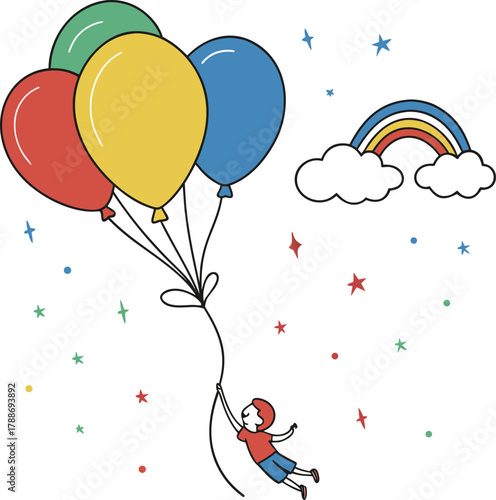 Birthday with balloons