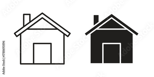 Cabin icon, vector graphics collection. logotype graphic art design