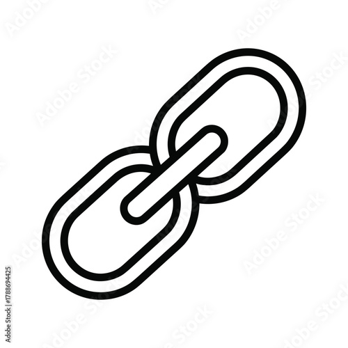 Simple chain link icon for connection