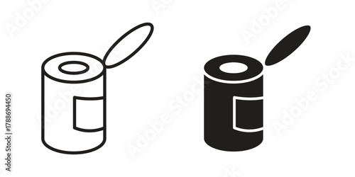 Can food icon, vector graphics collection. logotype graphic art design