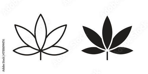 Cannabis icon, vector graphics collection. logotype graphic art design