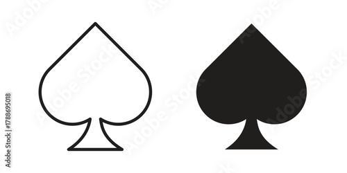 Card-spade icon, vector graphics collection. logotype graphic art design