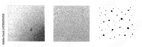 Abstract Stippling Pattern with Varying Dot Density in Three Rectangular Sections