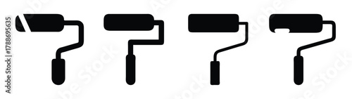 Paint roller set silhouette painting tool wall painting equipment painter roller brush supplies