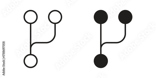 Code Fork icon, vector graphics collection. logotype graphic art design