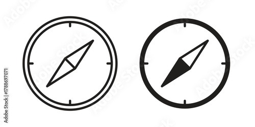 Compass icon, vector graphics collection. logotype graphic art design