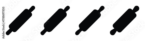 Four black longboard skateboards graphic illustration for skateboarding and extreme sports design needs