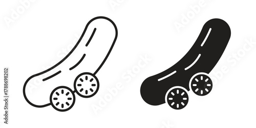 Cucumber icon, vector graphics collection. logotype graphic art design