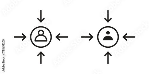 Customer centricity icon, vector graphics collection. logotype graphic art design