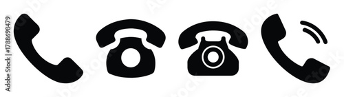 Vintage telephone retro phone antique phone communication device old style phone vector graphic design