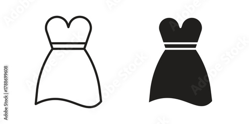 Dress icon, vector graphics collection. logotype graphic art design