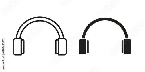 Ear muffs icon, vector graphics collection. logotype graphic art design