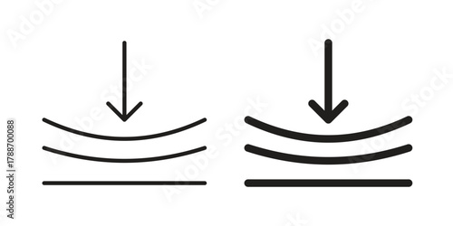 Elastic icon, vector graphics collection. logotype graphic art design