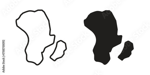 Earth africa icon, vector graphics collection. logotype graphic art design
