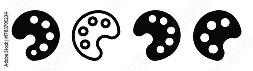 Artist paint palette vector illustration art supply painting tool design graphic drawing creative 