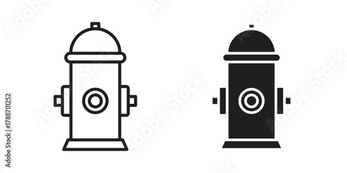 Fire hydrant icon, vector graphics collection. logotype graphic art design