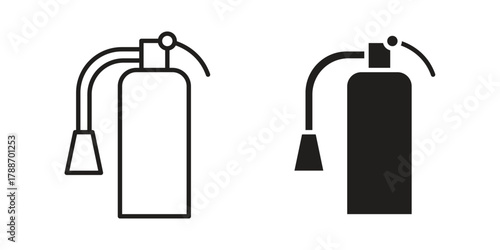 Fire extinguisher icon, vector graphics collection. logotype graphic art design