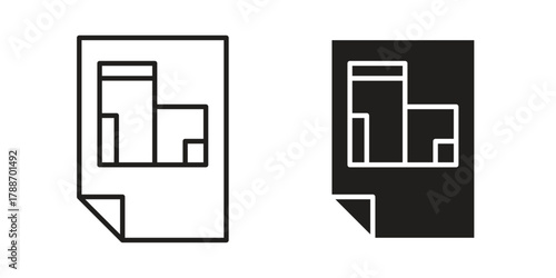Floor plan icon, vector graphics collection. logotype graphic art design