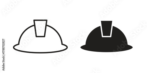 Hard hat icon, vector graphics collection. logotype graphic art design