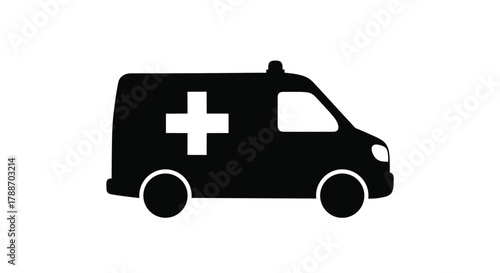 Ambulance vehicle medical emergency rescue service icon symbol