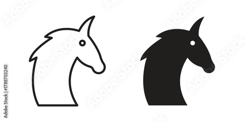 Horse icon, vector graphics collection. logotype graphic art design