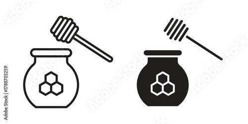 Honey pot icon, vector graphics collection. logotype graphic art design