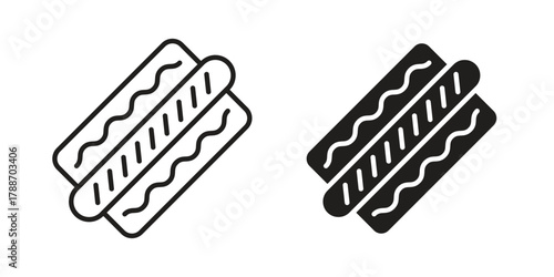 Hotdog icon, vector graphics collection. logotype graphic art design