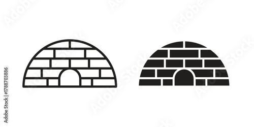 Igloo icon, vector graphics collection. logotype graphic art design