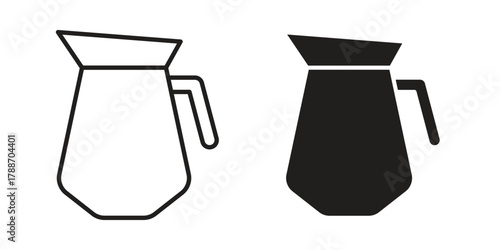 Jug icon, vector graphics collection. logotype graphic art design