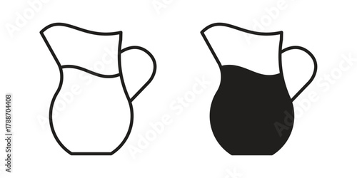 Jug icon, vector graphics collection. logotype graphic art design