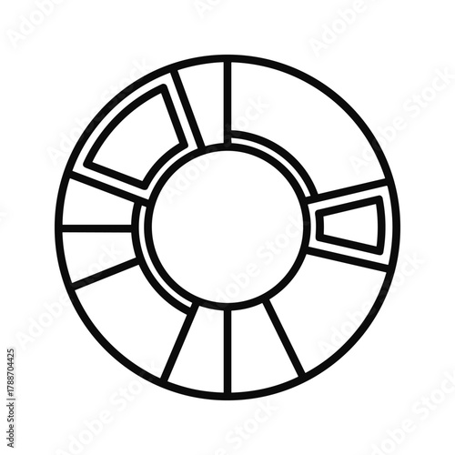 Pie chart icon for data visualization tool