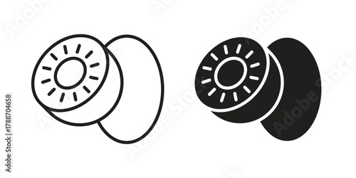 Kiwi icon, vector graphics collection. logotype graphic art design