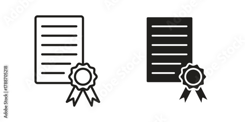License icon, vector graphics collection. logotype graphic art design