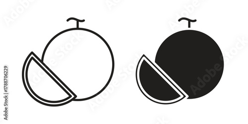 Melon icon, vector graphics collection. logotype graphic art design