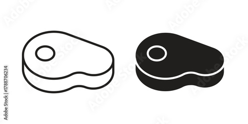 Meat icon, vector graphics collection. logotype graphic art design
