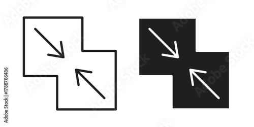 Merge icon, vector graphics collection. logotype graphic art design