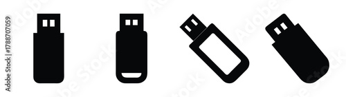Usb flash drive vector illustration storage device portable memory stick data transfer icon symbol design