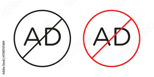 No audio description icon, vector graphics collection. logotype graphic art design