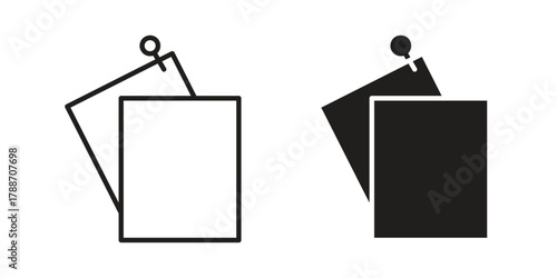 Note sticky icon, vector graphics collection. logotype graphic art design