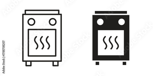 Oven icon, vector graphics collection. logotype graphic art design