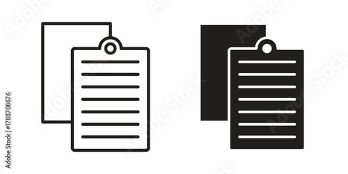 Paste icon, vector graphics collection. logotype graphic art design