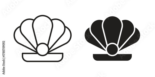 Pearl icon, vector graphics collection. logotype graphic art design