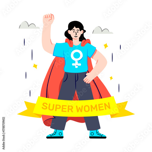 Premium download illustration of superwoman